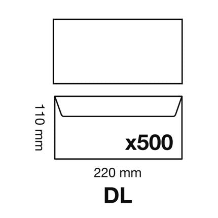 CLT Enveloppes Auto-Adhésives 110x220 BTE 500