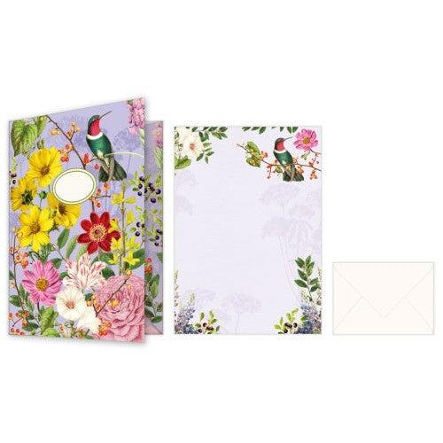 ACT Papier à Lettres-Papier a Lettres-Acte tre-Oiseau avec fleurs-Papeterie du Dôme