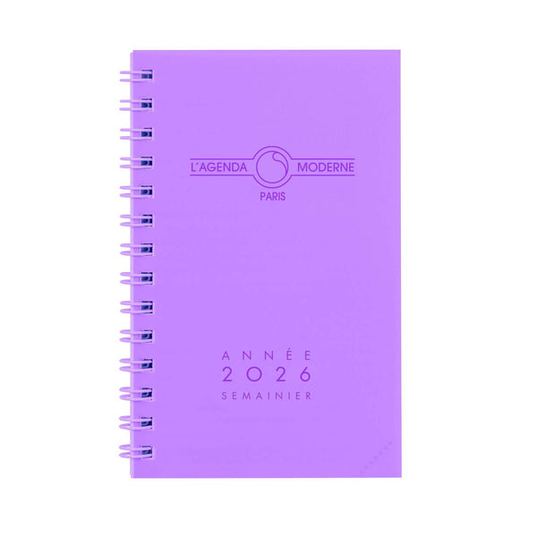 AGM Agenda Moderne 12,5x8 Polypro Transparent Spirale Semainier-Agenda-Agenda Moderne-Papeterie du Dôme