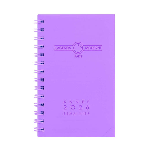 AGM Agenda Moderne 12,5x8 Polypro Transparent Spirale Semainier-Agenda-Agenda Moderne-Papeterie du Dôme