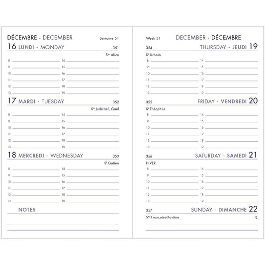 AGM Agenda Moderne 8x13 Simili Iguana Semainier-Agenda-Agenda Moderne-Papeterie du Dôme