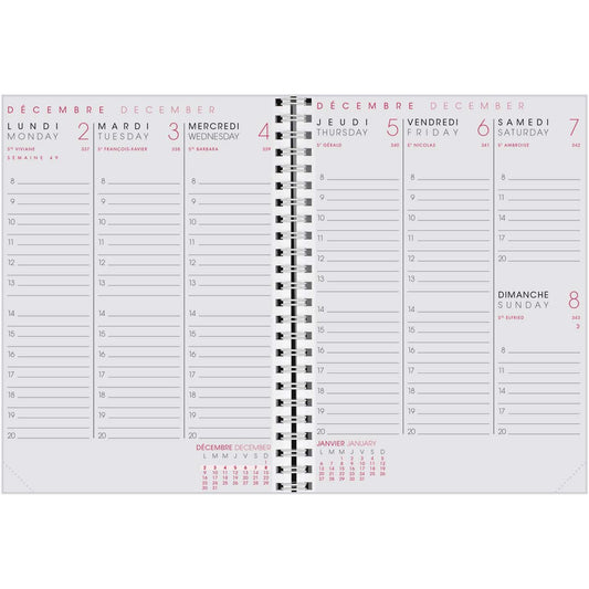 AGM Agenda Moderne ABOT Polypro Transparent-Agenda-Agenda Moderne-Papeterie du Dôme