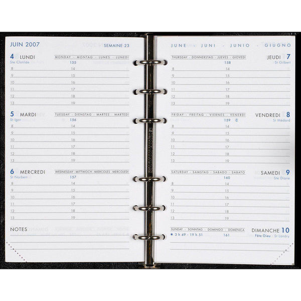 AGM Agenda Moderne Hebdoplan Camargue Cuir de Taurillon Perforé 147x90-Agenda-Agenda Moderne-Papeterie du Dôme