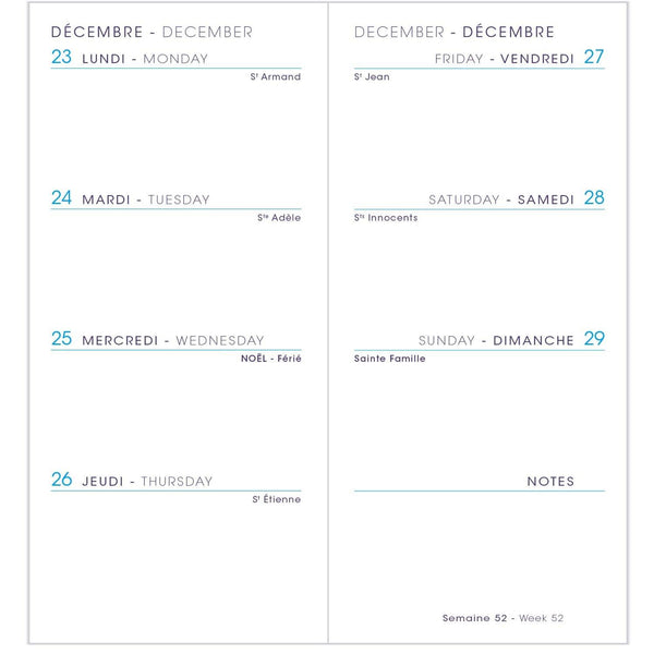 AGM Agenda Moderne Minisem Pekari Cuir de Porc 124x57-Agenda-Agenda Moderne-Papeterie du Dôme