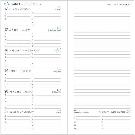 AGM Agenda Moderne Recharge Agenda 7+Notes Brochée INT3001-Recharge Agenda-Agenda Moderne-Papeterie du Dôme