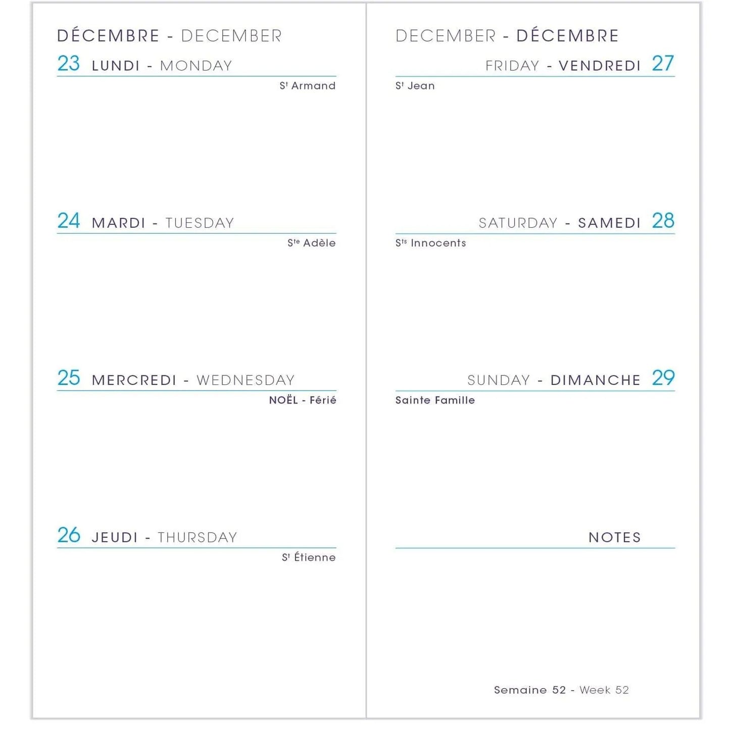 AGM Agenda Moderne Recharge Brochée Minisem - Annuelle - Tranche Or-Recharge Agenda-Agenda Moderne-Papeterie du Dôme