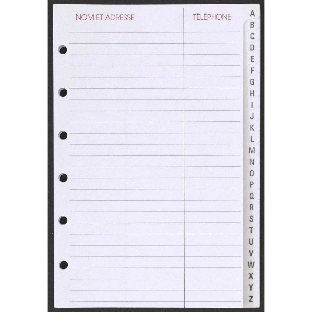 AGM Agenda Moderne Recharge Encoche A-Z Europe x26-Recharge-Agenda Moderne-Papeterie du Dôme