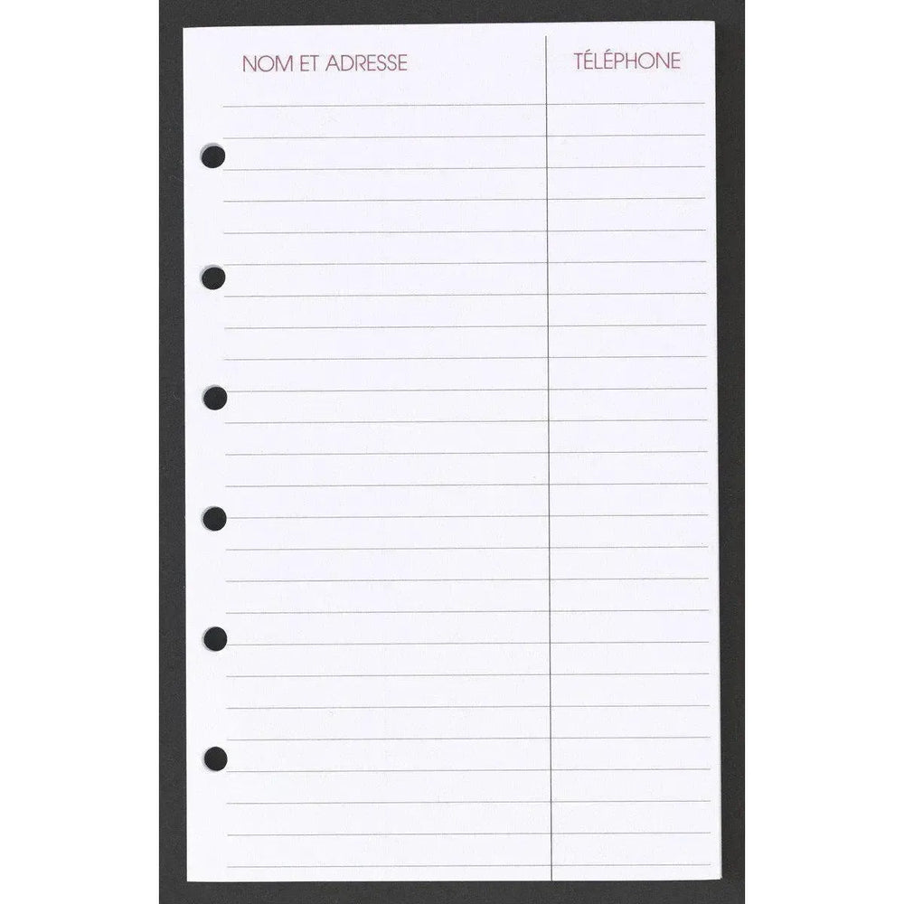 AGM Agenda Moderne Recharge Europe Perforé Feuilles Adresses Europe x26-Recharges Autres-Agenda Moderne-Papeterie du Dôme