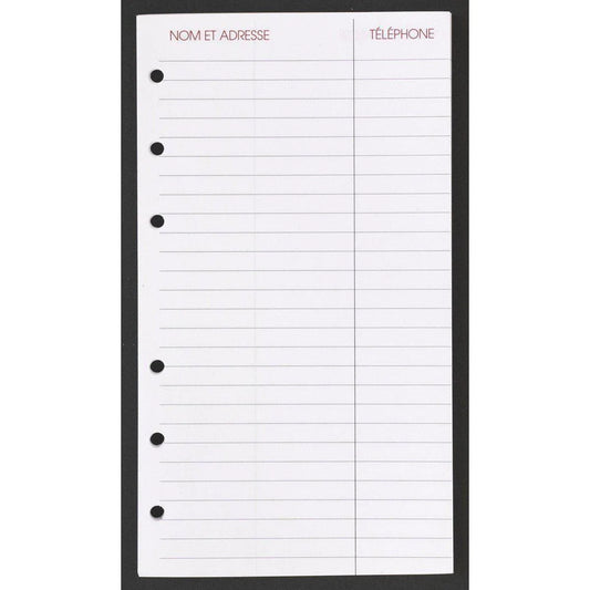 AGM Agenda Moderne Recharge Feuilles Adresses Hebdoplan x26-Recharges Autres-Agenda Moderne-Papeterie du Dôme