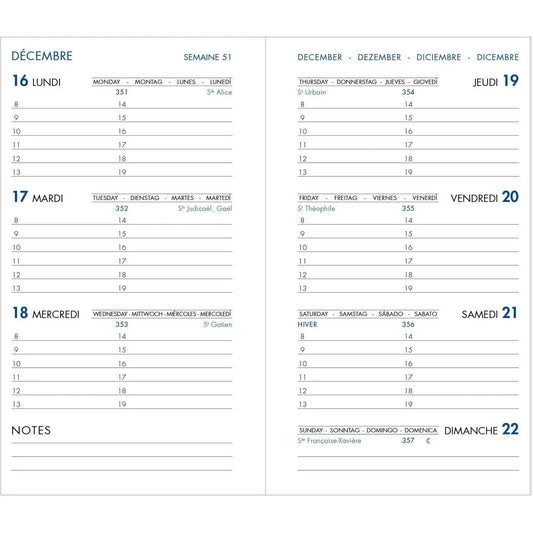AGM Agenda Moderne Recharge Hebdoplan Brochée - Semainier - Planning+Répertoire INT2001-Recharge Agenda-Agenda Moderne-Papeterie du Dôme