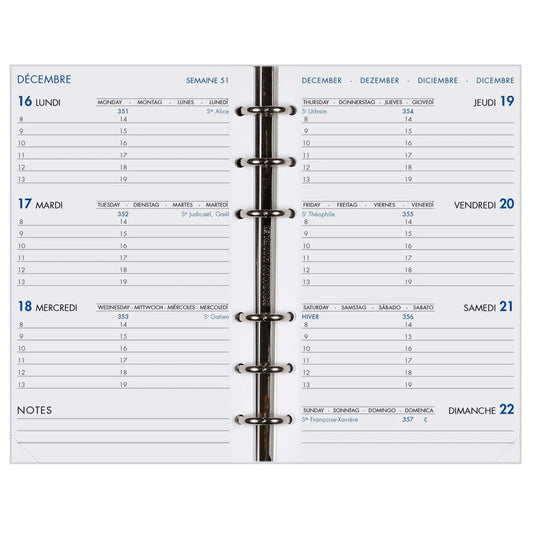 AGM Agenda Moderne Recharge Hebdoplan Perforée - Semainier - Tranche Or-Recharge Agenda-Agenda Moderne-Papeterie du Dôme