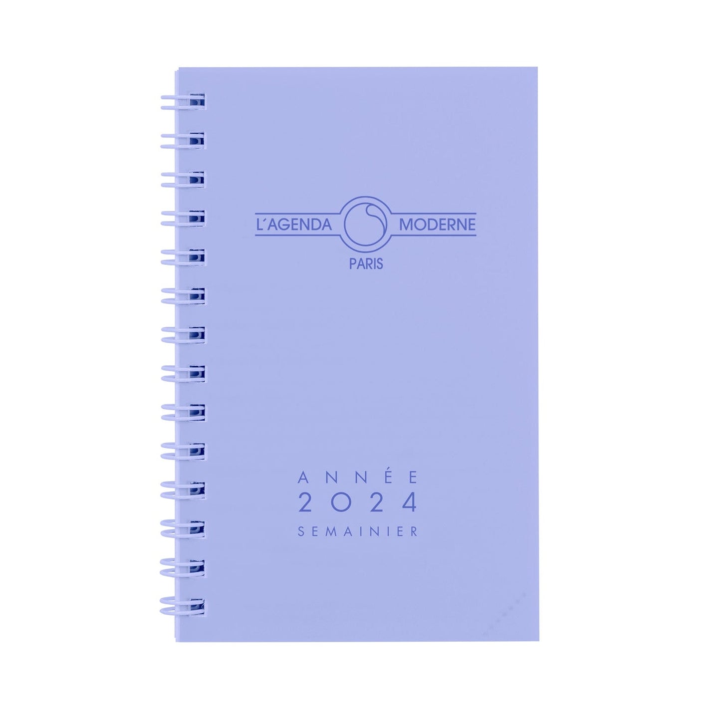 AM Agenda 12,5x8 Polypro Transparent Spirale Semainier-Agenda-Agenda Moderne-2024-Couleur Aléatoire-Papeterie du Dôme