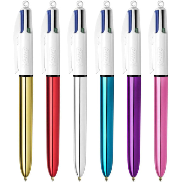 BIC Stylo Bille 4 Couleurs Shine-Stylo Bille-Bic-Papeterie du Dôme