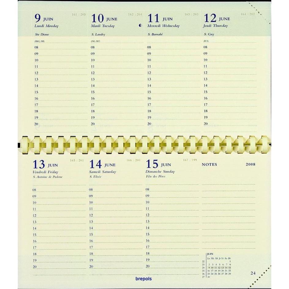 BPL Recharge Agenda Accent Semainier-Recharge Agenda-Brepols-Papeterie du Dôme