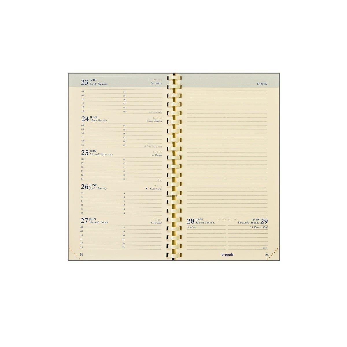 BPL Recharge Agenda Notaplan Semainier-Recharge Agenda-Brepols-Papeterie du Dôme