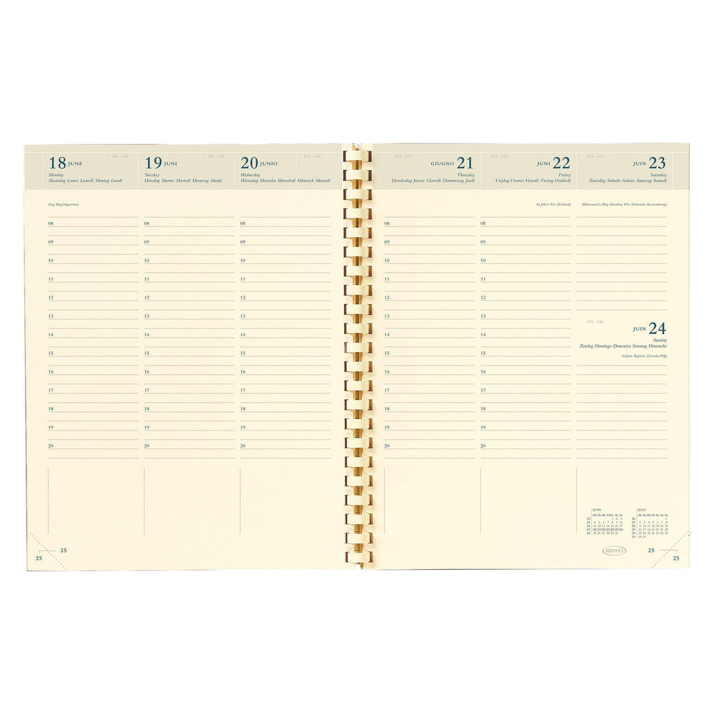 BPL Recharge Agenda Timing Semainier-Recharge Agenda-Brepols-Papeterie du Dôme