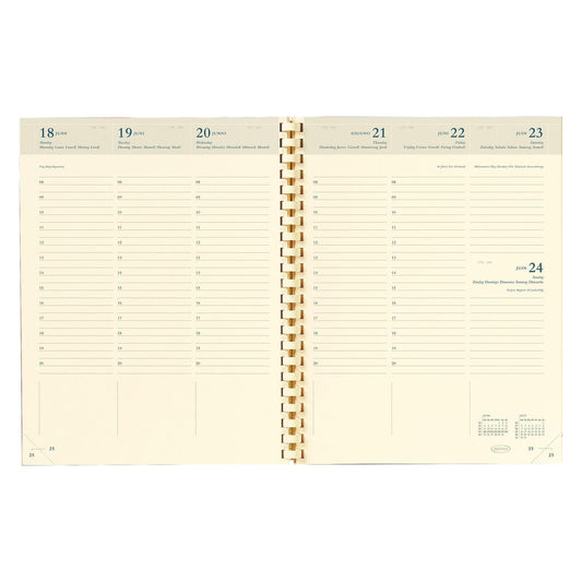 BPL Recharge Agenda Timing Semainier-Recharge Agenda-Brepols-Papeterie du Dôme