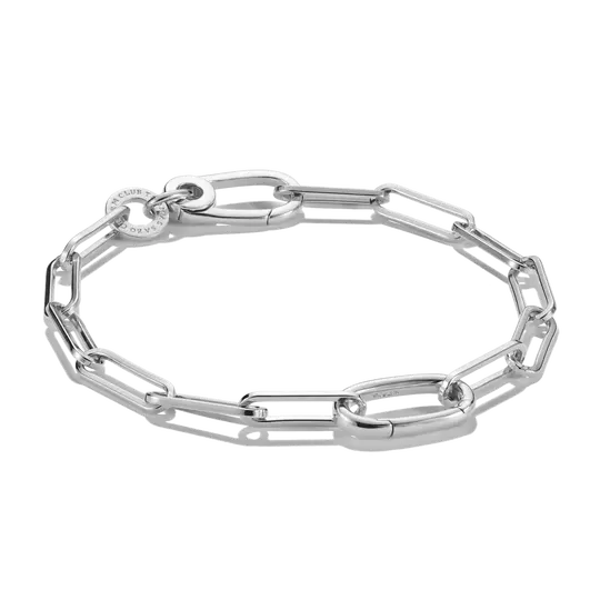 TSB Bracelet Charm Paperclip Connect Link argent