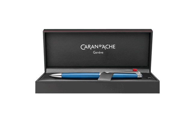 CA Léman Slim Grand Bleu Stylo Bille-Stylo Bille-Caran d'Ache-Papeterie du Dôme