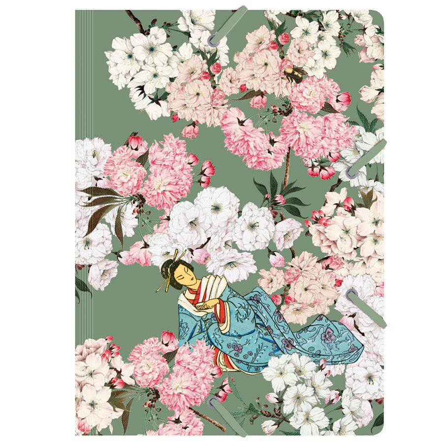 CED Grosse Pochette-Pochette-Cedon-Geisha verte-Papeterie du Dôme