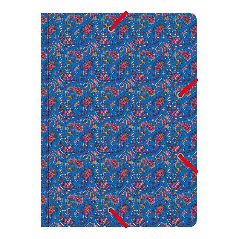 CED Grosse Pochette-Pochette-Cedon-Paisley blue-Papeterie du Dôme