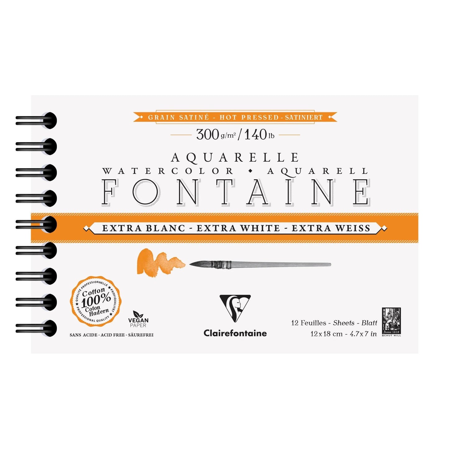 CLT Album Aquarelle Fontaine-Carnet-Clairefontaine-12x18cm-Papeterie du Dôme