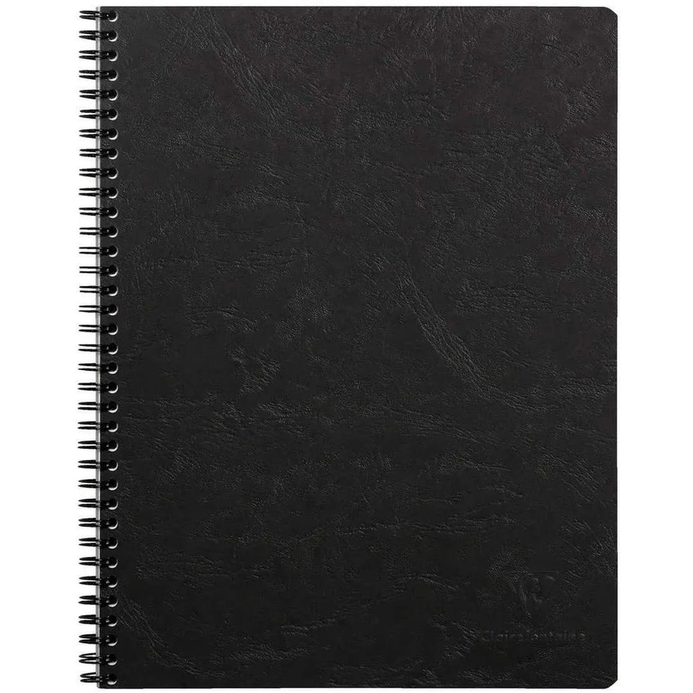 CLT Cahier Age Bag Spirale 22,5x29,7 Détachable 160p-Cahier-Clairefontaine-Noir-Ligné marge-Papeterie du Dôme