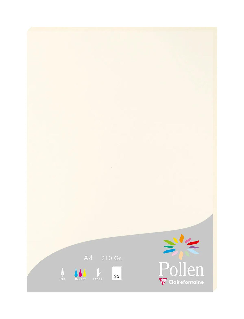 CLT Pollen Feuilles A4 210g 25p-Ramette-Clairefontaine-Blanc Naturel-Papeterie du Dôme