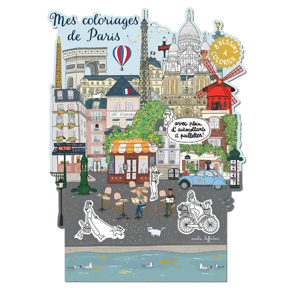 CRT Set de Coloriages-Coloriage-Cartes d'art-Paris-Papeterie du Dôme