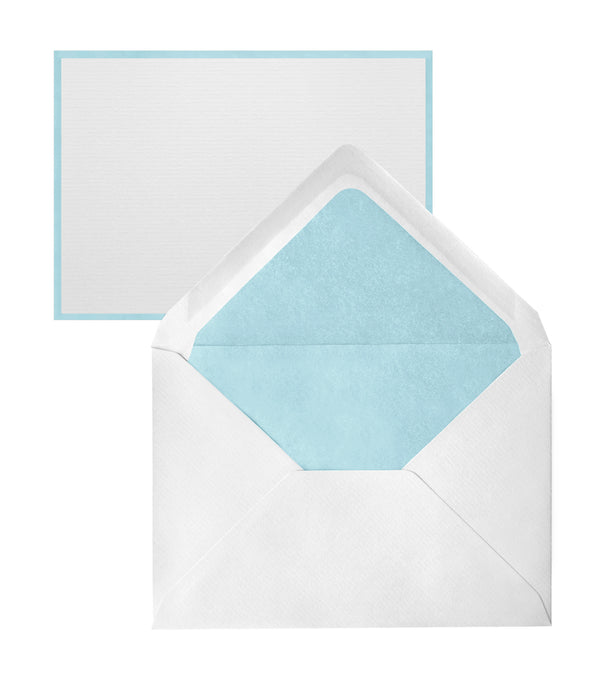 CRW 5 Cartes A6 + 5 Env C6 colorés-Correspondance-Crown Mill-Bleu Givré-Papeterie du Dôme