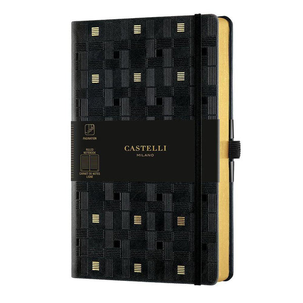 CTLI Carnet Gold Médium Ligné-Carnet-Castelli Milano-Weaving Gold-Papeterie du Dôme