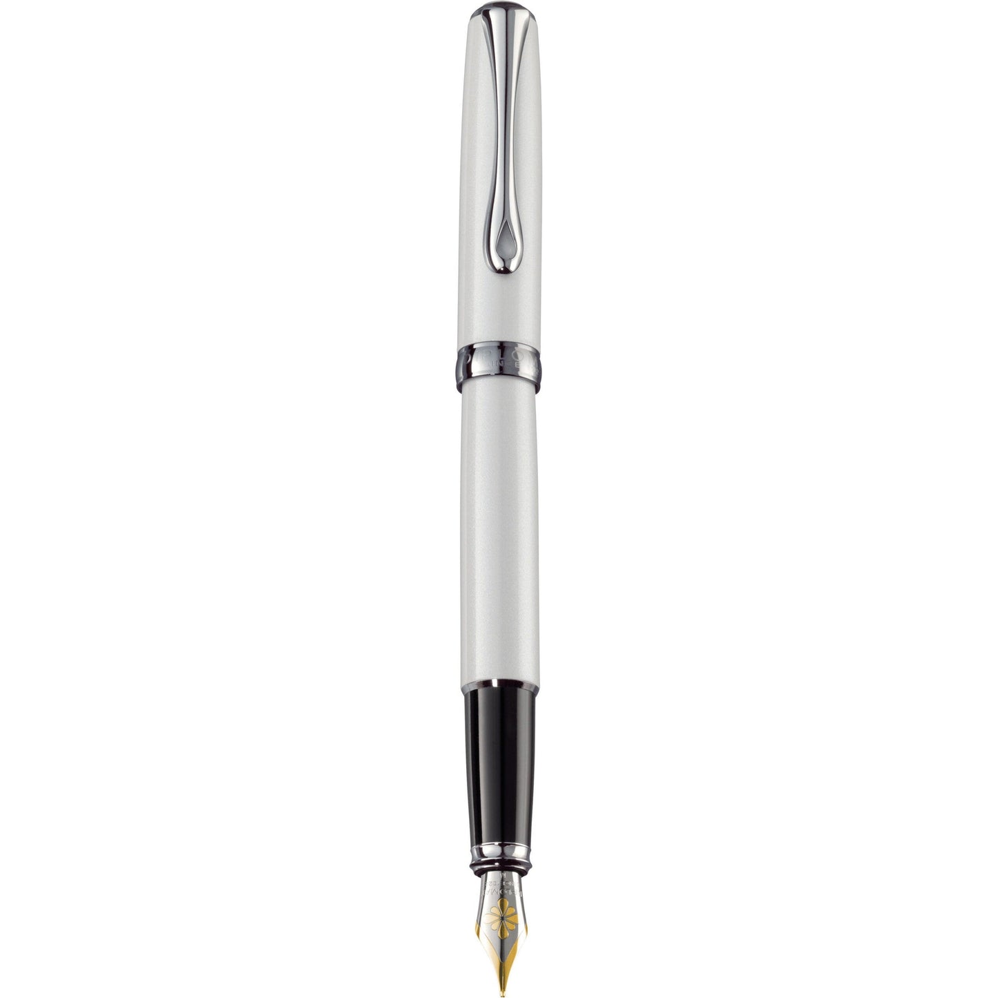 DPM Excellence A2 Blanc Chromé Perle Stylo Plume 14ct-Stylo Plume-Diplomat-Papeterie du Dôme