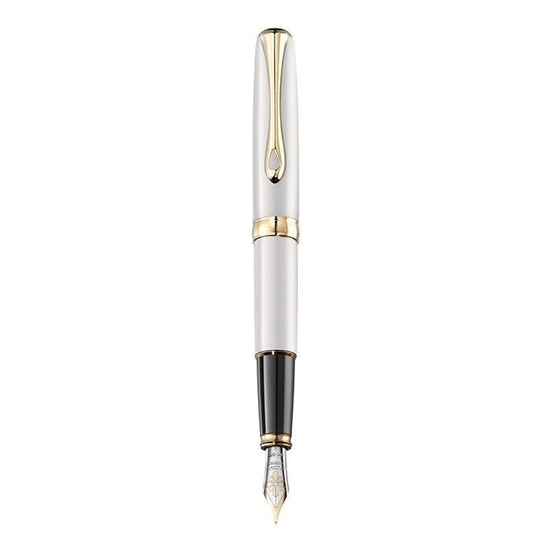 DPM Excellence A2 Blanc Doré Perle Stylo Plume 14ct-Stylo Plume-Diplomat-Papeterie du Dôme