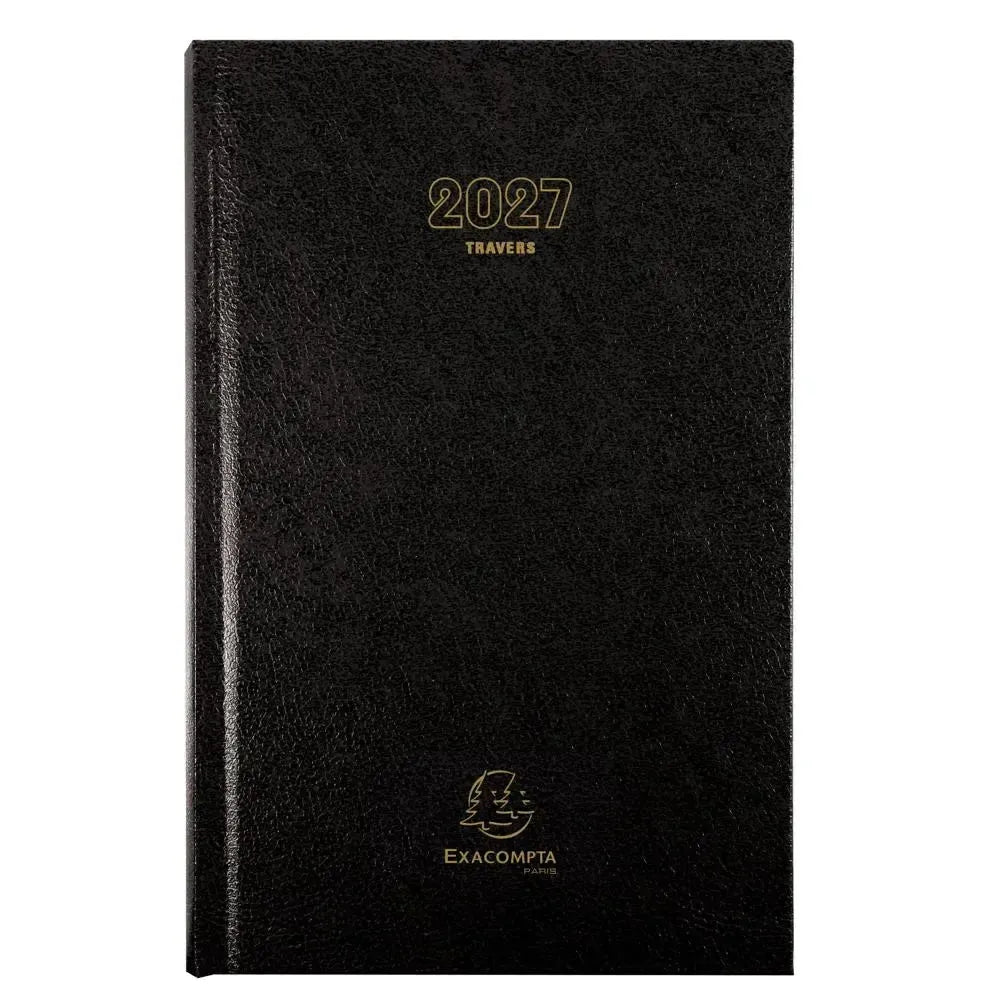 EXA Agenda Bureau Carré Travers Journalier-Agenda-Exacompta-2027-Noir-Papeterie du Dôme