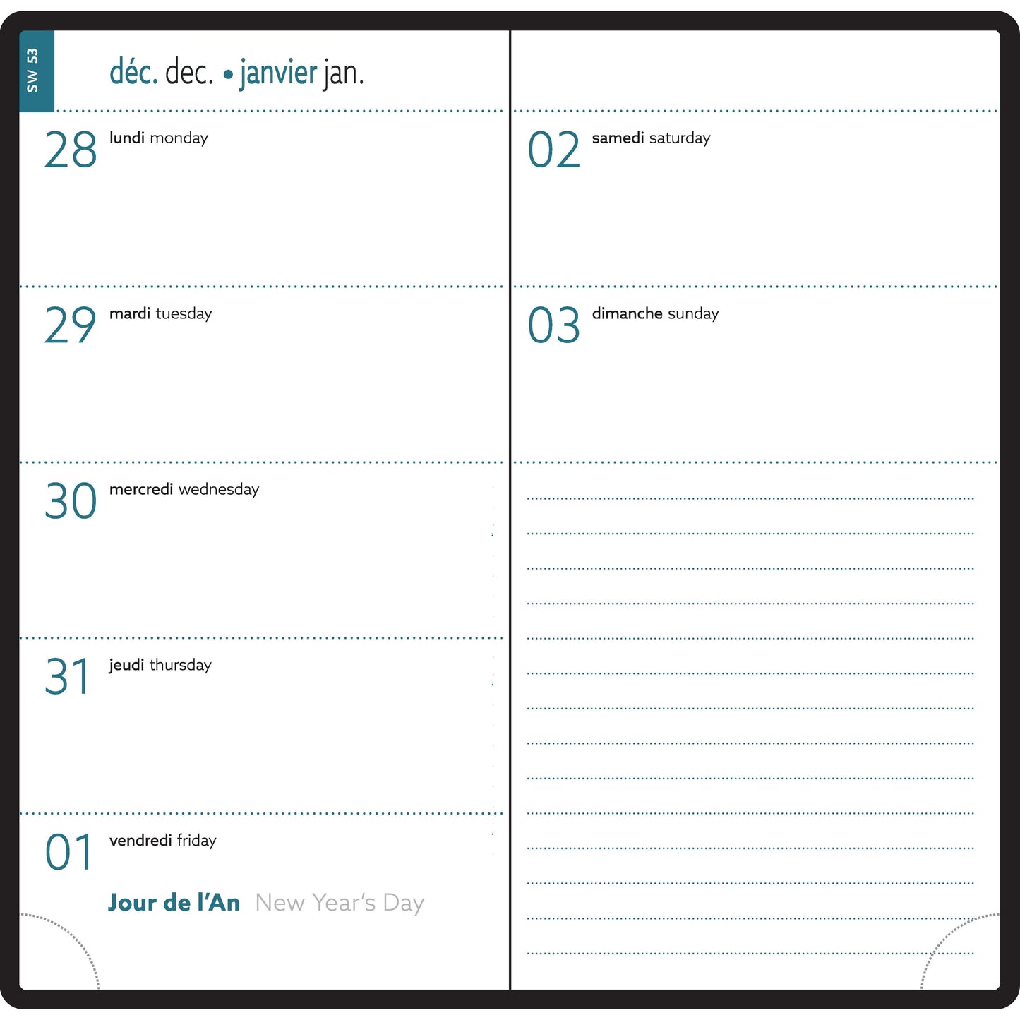 EXA Agenda Easytime 17 Trolez Semainier-Agenda-Exacompta-2024-Oiseaux-Papeterie du Dôme