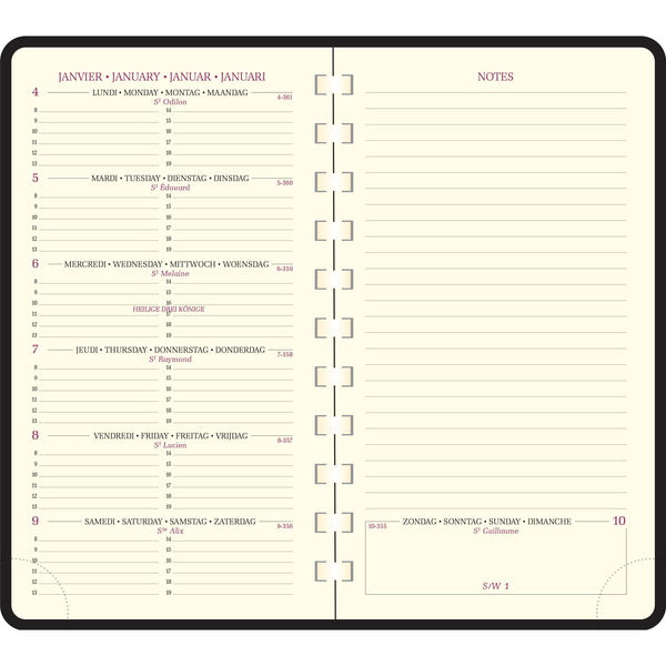 EXA Agenda Espace 16 S Cassandra Semainier-Agenda-Exacompta-Papeterie du Dôme