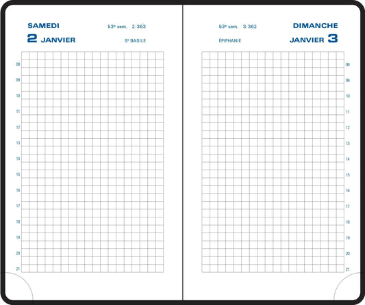 EXA Agenda Journalier Plastique 90x146-Agenda-Exacompta-Papeterie du Dôme
