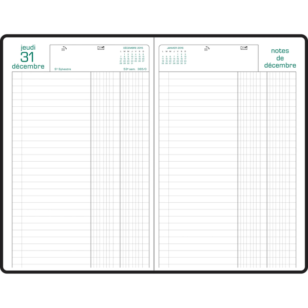 EXA Agenda Raison Euros et Cents Journalier-Agenda-Exacompta-Papeterie du Dôme