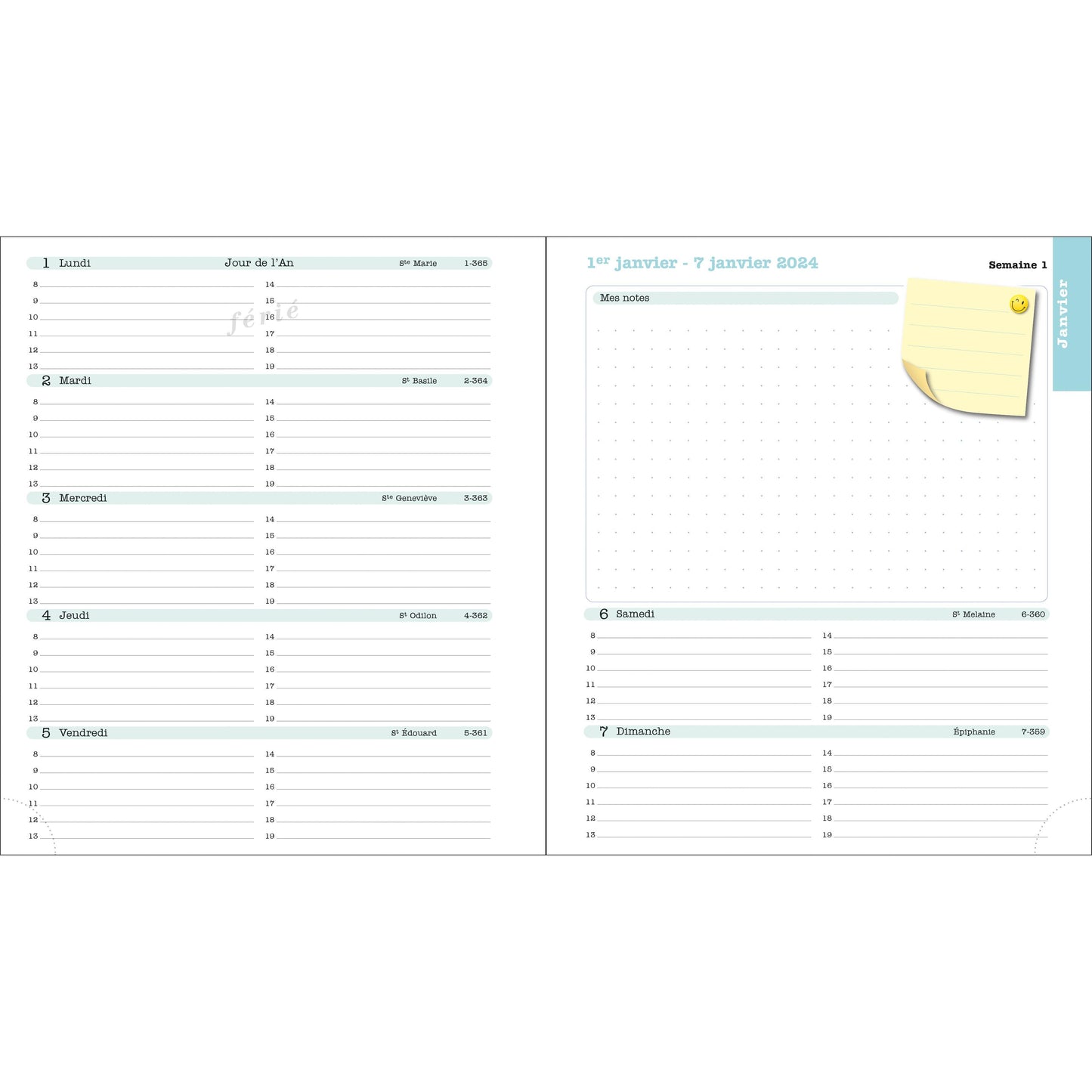 EXA Agenda SAS Semainier Lady 18S Color Design-Agenda-Exacompta-Papeterie du Dôme