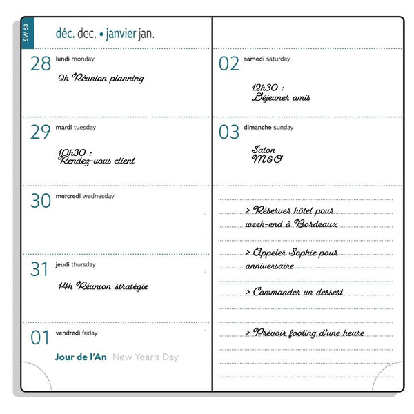 EXA Agenda EasyTime 17 Sapporo Carpes 2027