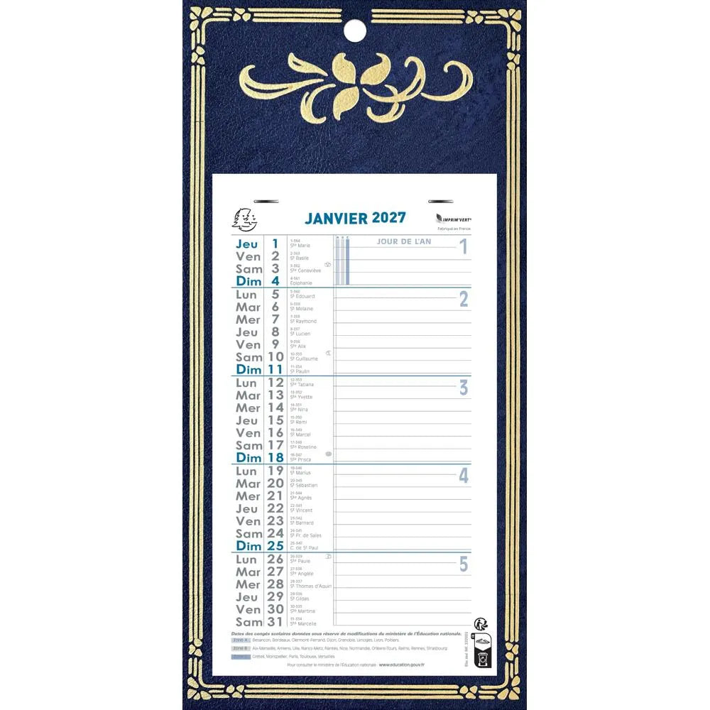 EXA Calendrier Mensuel Support Skytos 16x33-Calendrier-Exacompta-Papeterie du Dôme