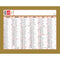 EXA Neutral Tricolor Calendar 13x17