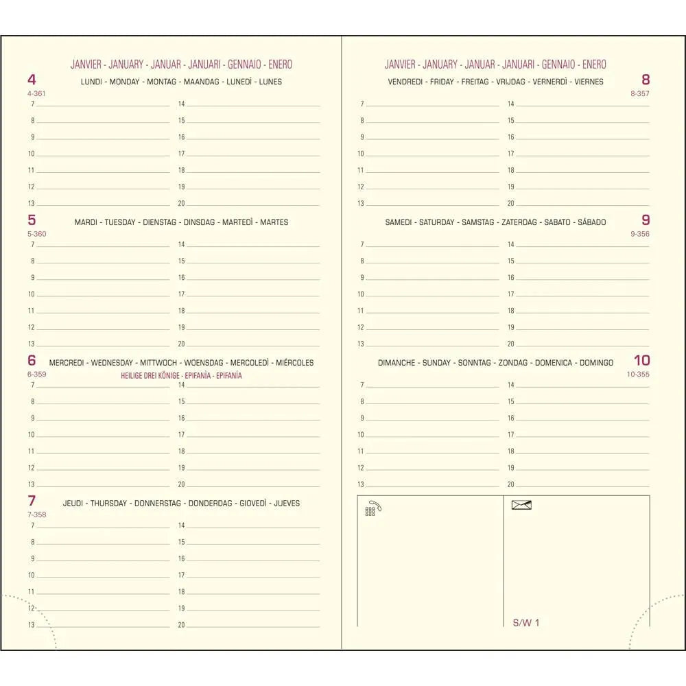 EXA Recharge Agenda Eurotime 16 Semainier-Recharge Agenda-Exacompta-Papeterie du Dôme