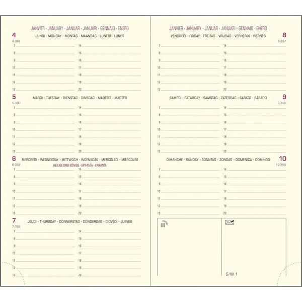 EXA Recharge Agenda Eurotime 16 Semainier-Recharge Agenda-Exacompta-Papeterie du Dôme
