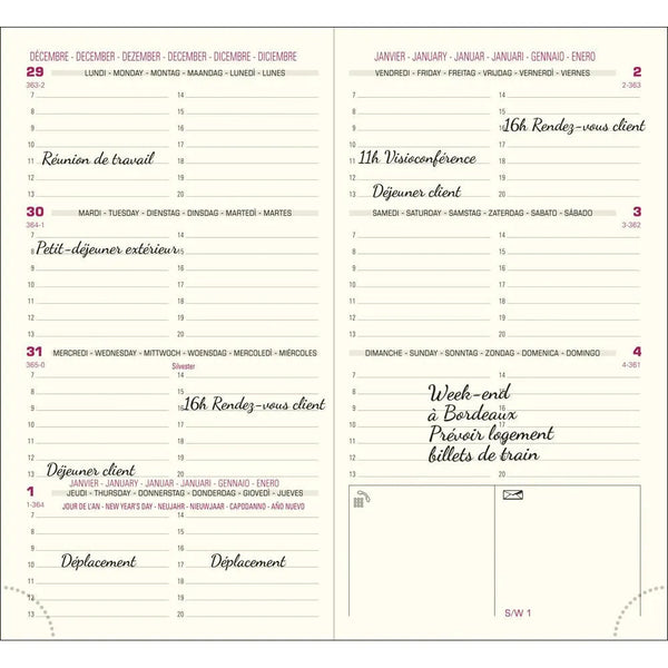 EXA Recharge Agenda Eurotime 16 Semainier-Recharge Agenda-Exacompta-Papeterie du Dôme