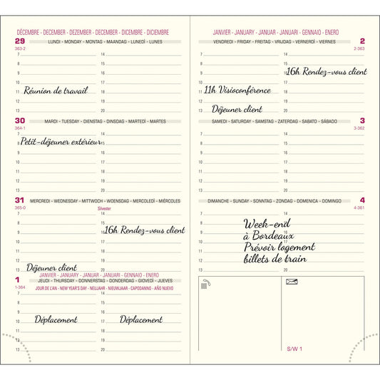 EXA Recharge Agenda Eurotime 16 Semainier-Recharge Agenda-Exacompta-Papeterie du Dôme