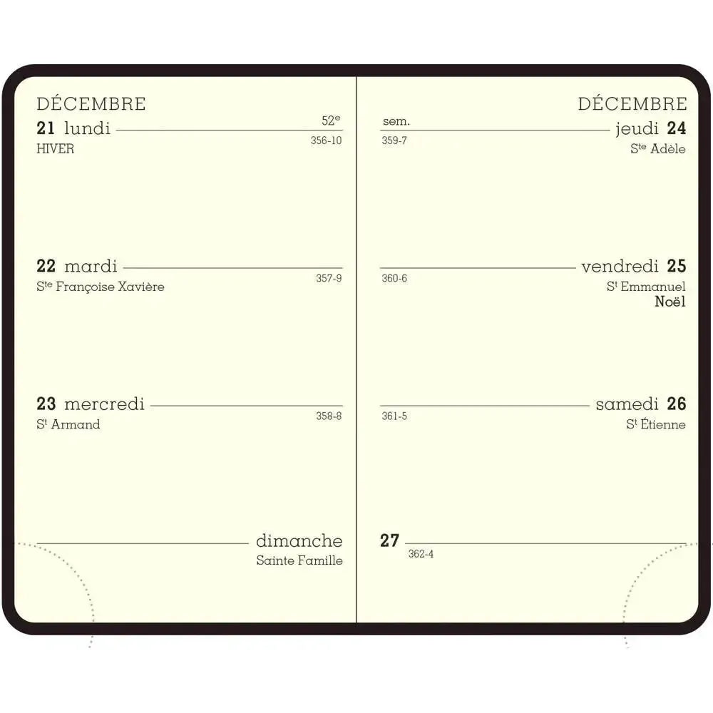 EXA Recharge Agenda Semainier 7.5x11.5-Recharge Agenda-Exacompta-2027-Papeterie du Dôme