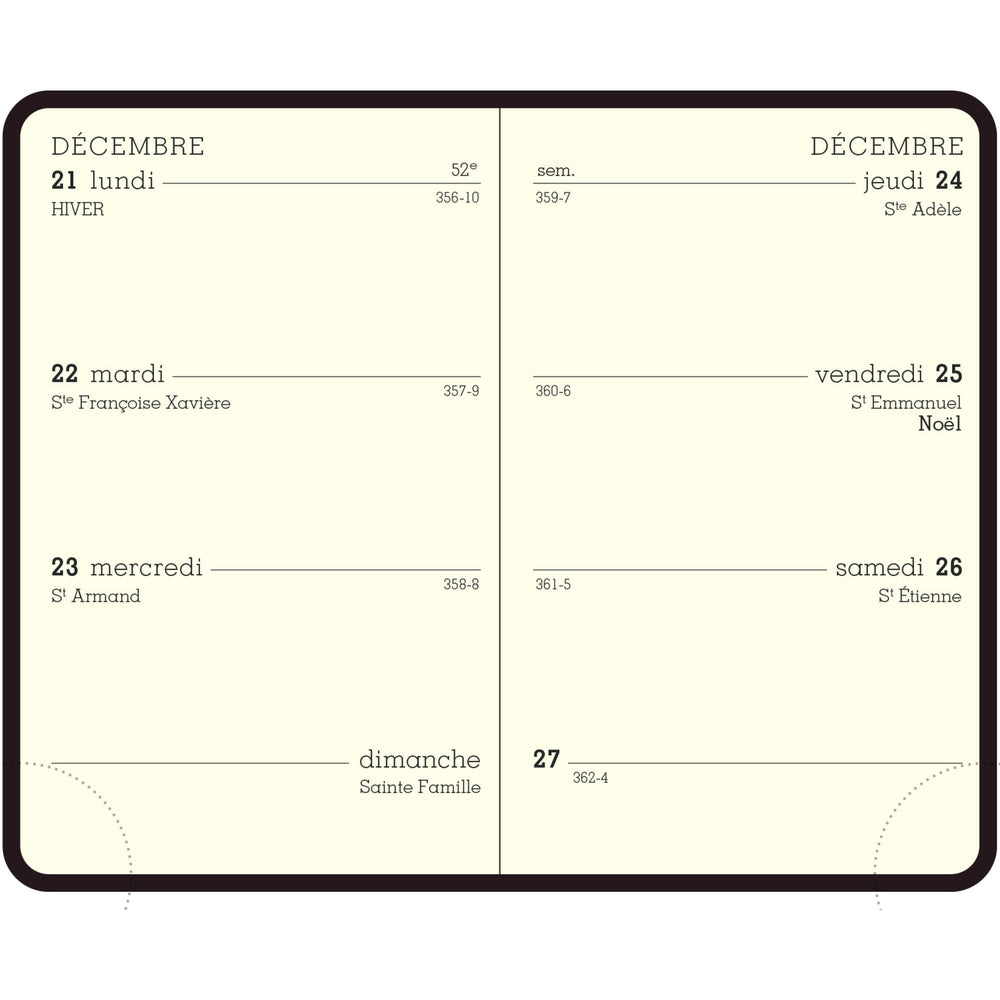 EXA Recharge Agenda Semainier 7.5x11.5-Recharge Agenda-Exacompta-Papeterie du Dôme