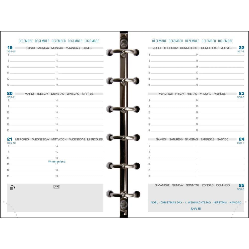 EXA Recharge Exatime 14 Sem/2Pages Horizontale SAD-Recharge Agenda-Exacompta-Papeterie du Dôme