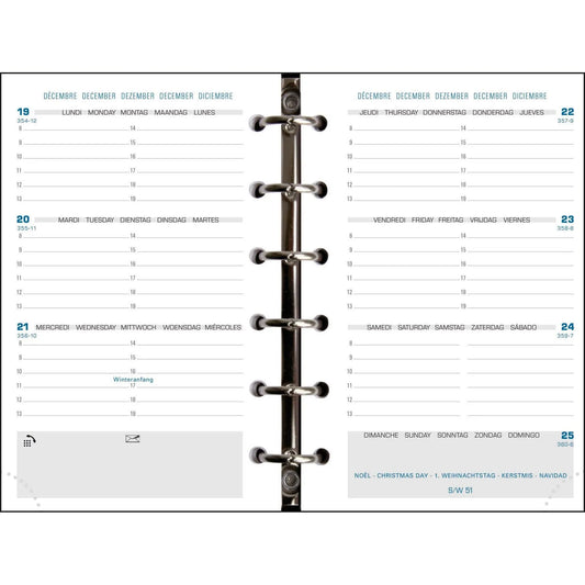 EXA Recharge Exatime 14 Sem/2Pages Horizontale SAD-Recharge Agenda-Exacompta-Papeterie du Dôme